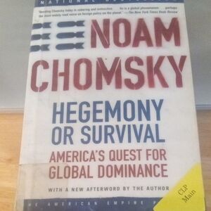 Noam Chomsky Hegemony or Survival Book